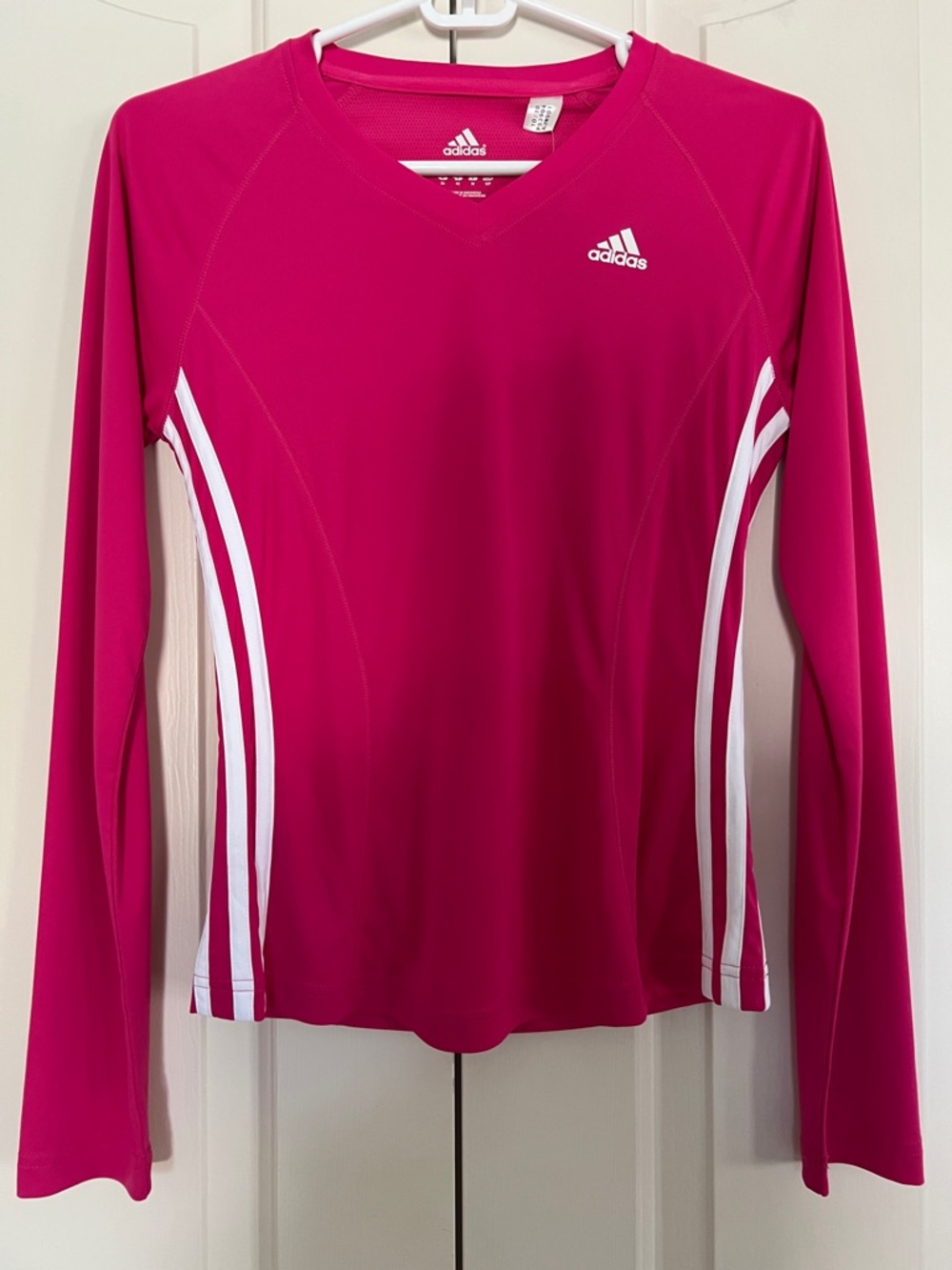 adidas Women's Performance Long Sleeve V-Neck Top - Hot Pink
Size S
